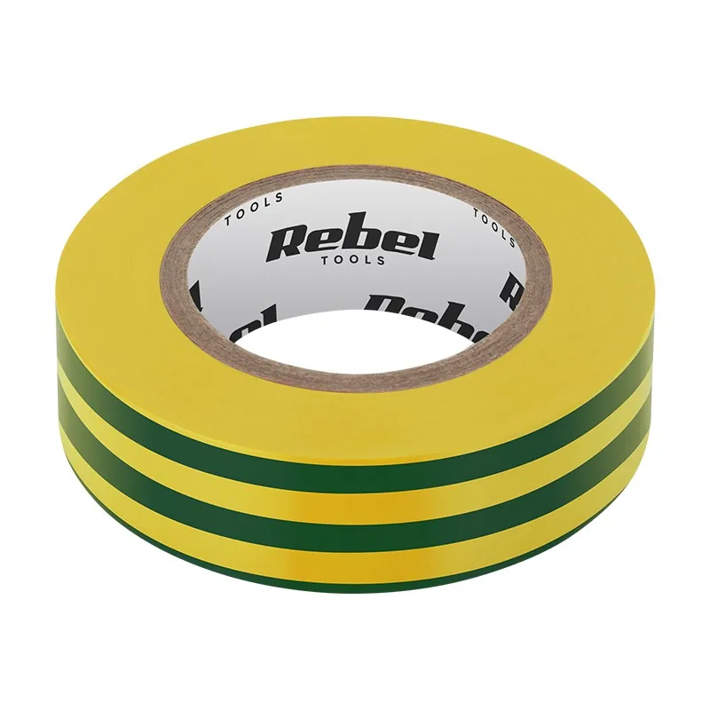 Banda Izolatoare 0.13X19X10YD Verde/Galben Rebel