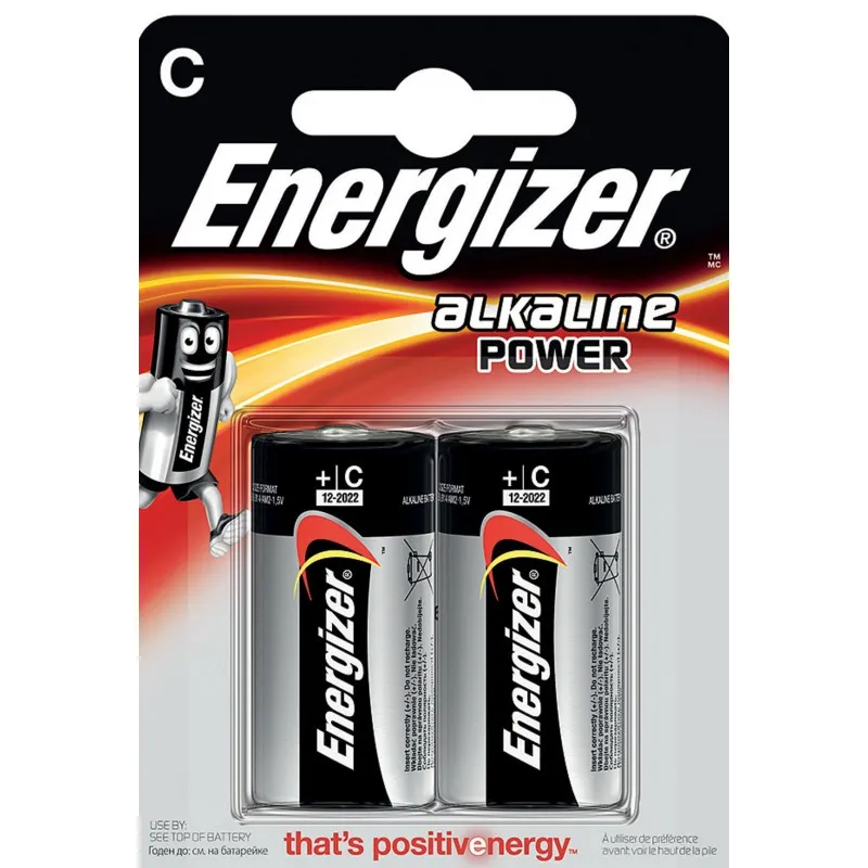 Set 2 Baterii Alcaline Energizer LR14 R14