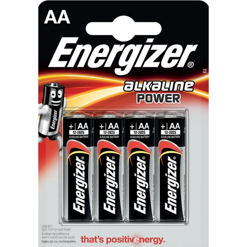 Set 4 Baterii Alcaline Energizer LR6 AA