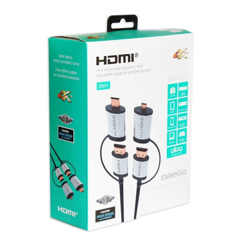 Cablu HDMI - HDMI + Adaptor C / D V 1.4 1.5M