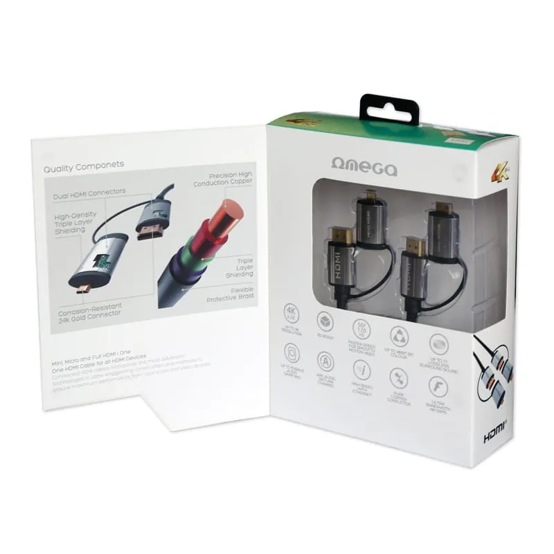 Cablu HDMI - HDMI + Adaptor C / D V 1.4 1.5M