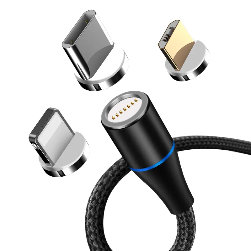 Cablu Magnetic 3IN1 USB-C/Lightning/Micro USB 1M 3A - Negru