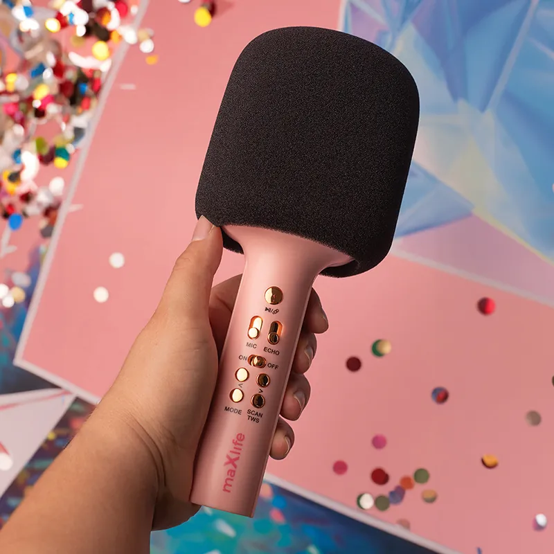 Microfon Karaoke cu Difuzor Incorporat - Roz