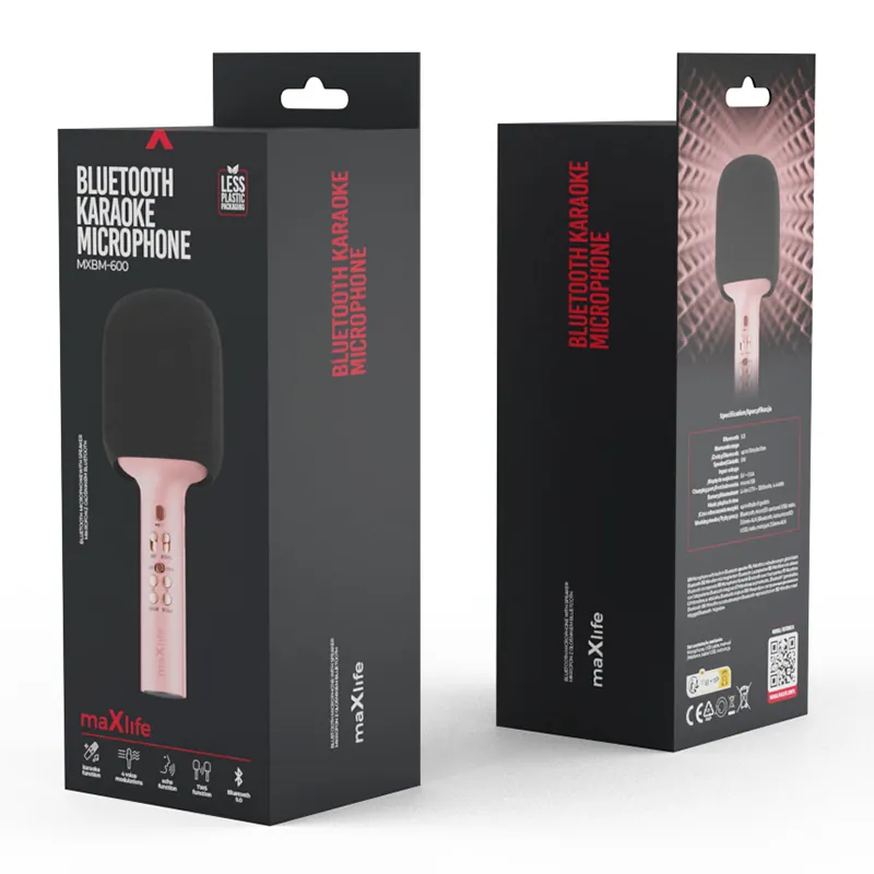 Microfon Karaoke cu Difuzor Incorporat - Roz