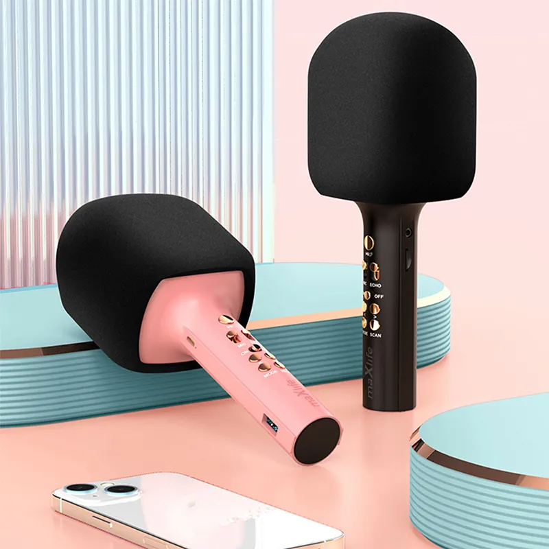 Microfon Karaoke cu Difuzor Incorporat - Roz