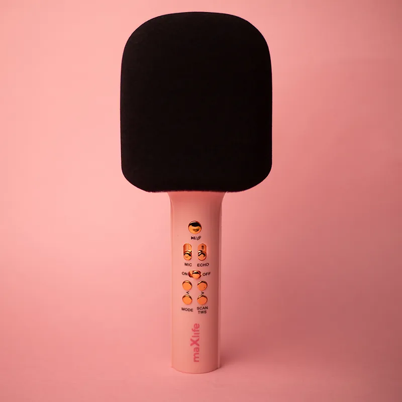 Microfon Karaoke cu Difuzor Incorporat - Roz