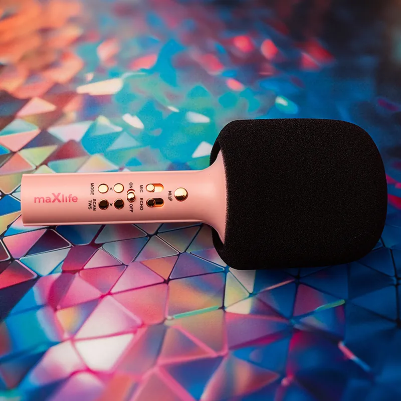 Microfon Karaoke cu Difuzor Incorporat - Roz