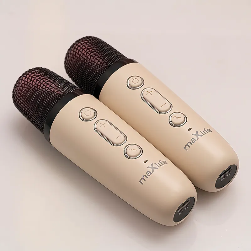 Mini Boxa Karaoke cu Microfon Wireless - Roz
