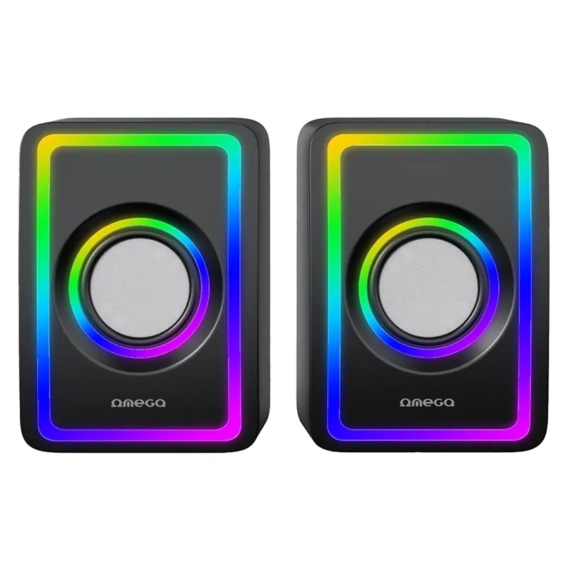 Difuzoare Stereo 2.0 6W RMS RGB USB 3.5MM