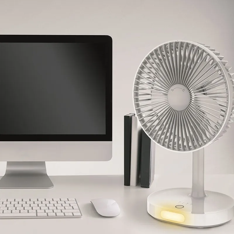 Ventilator Masa Portabil 3000MAH Lampa Veghe Platinet