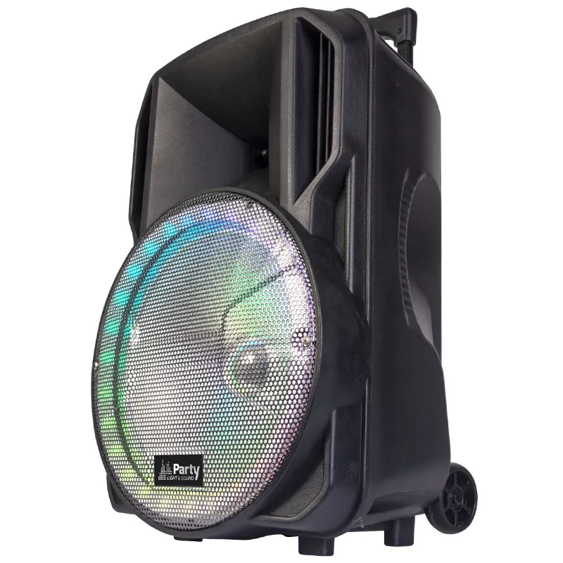 Boxa Portabila Iluminata LED 15"/38CM 50W RMS cu USB/SD/BT/FM
