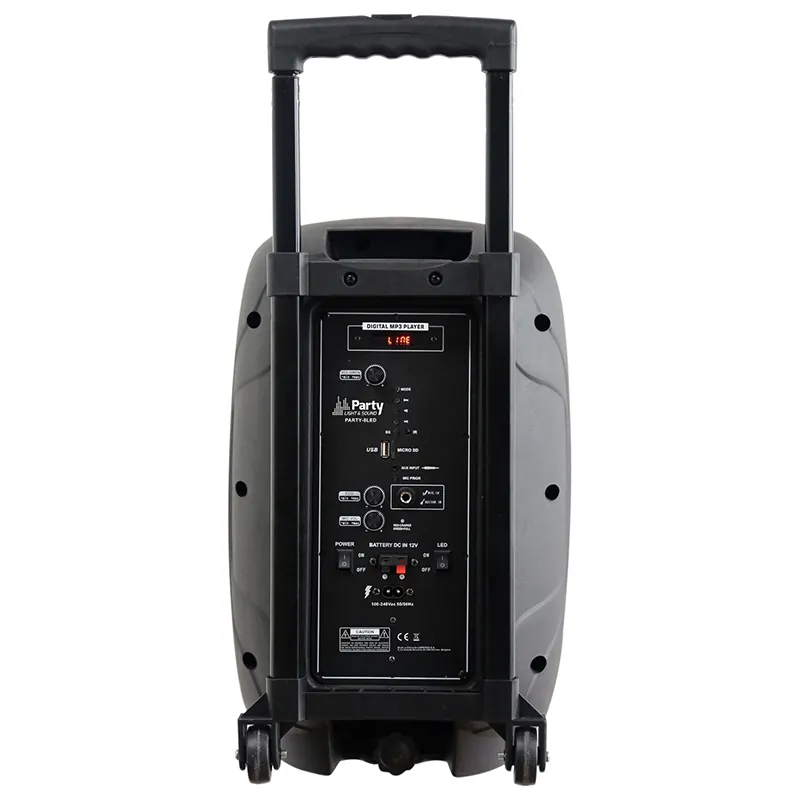 Boxa Portabila Iluminata LED 8"/20CM 70W RMS cu USB/SD/BT/FM