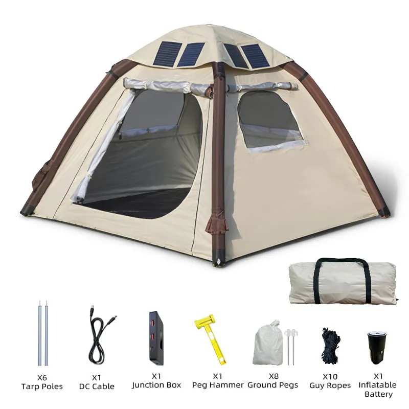 Cort Camping Solar 52W 2000MAH 2-3 Persoane