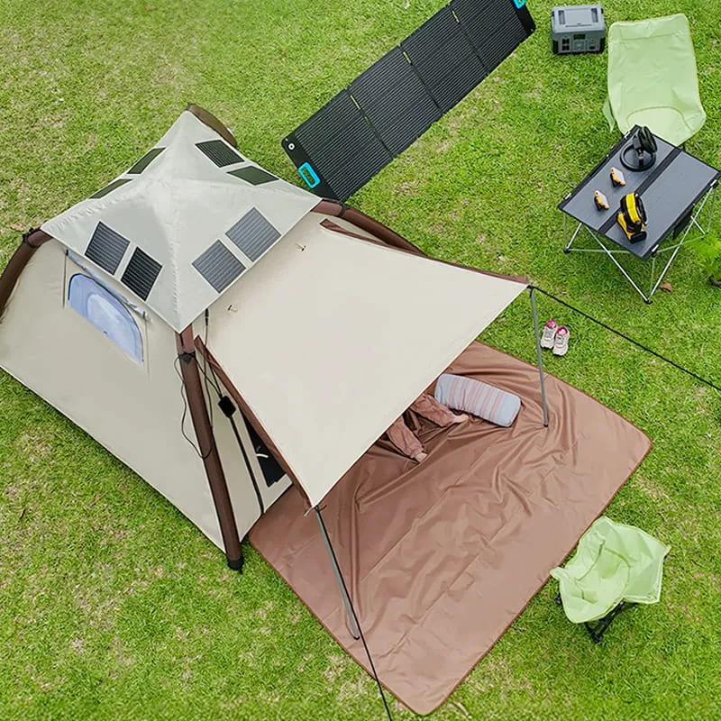 Cort Camping Solar 52W 2000MAH 2-3 Persoane
