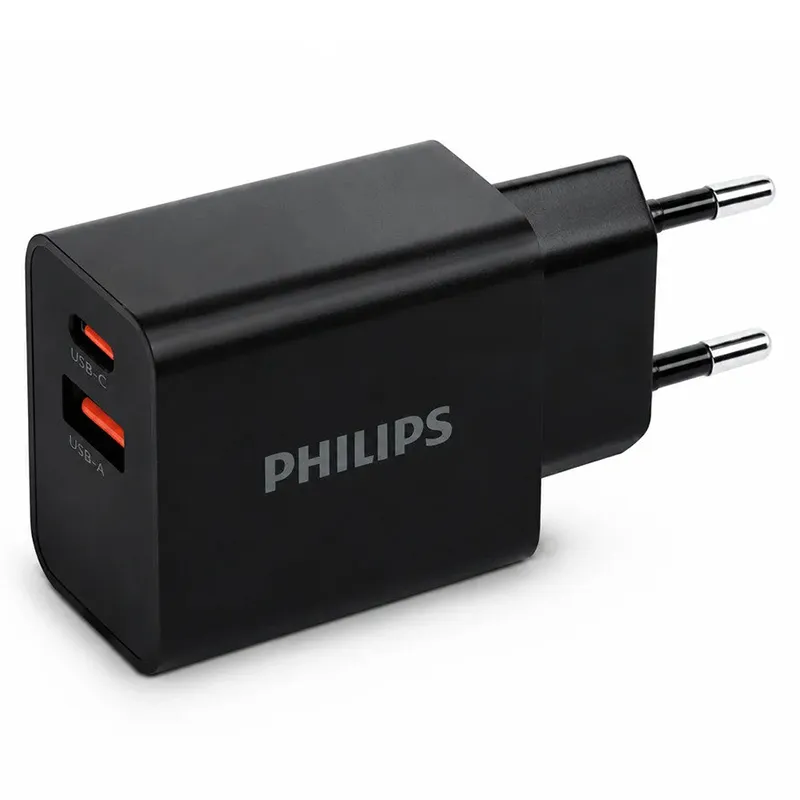 Alimentator Retea USB-A + USB C PD 20W Philips