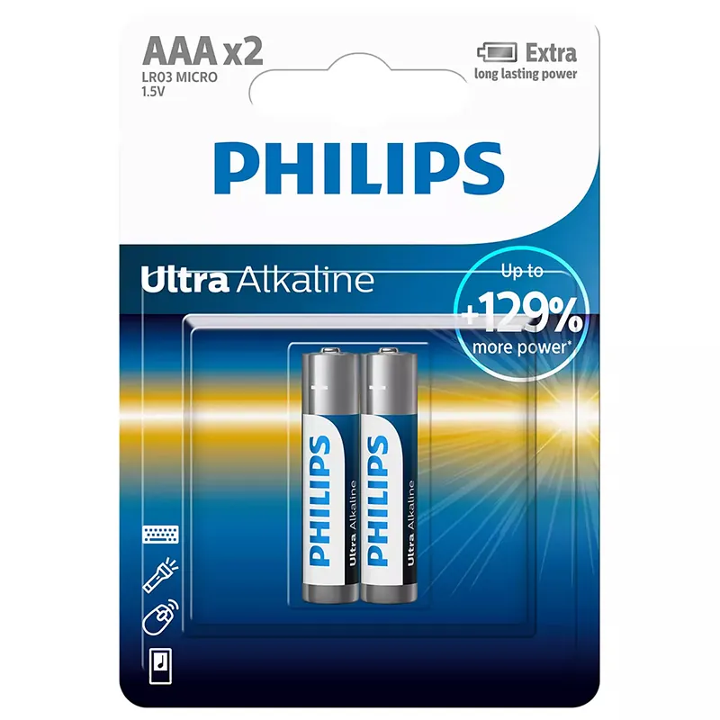 Baterie Ultra Alkaline LR3 AA Blister 2 Buc Philips