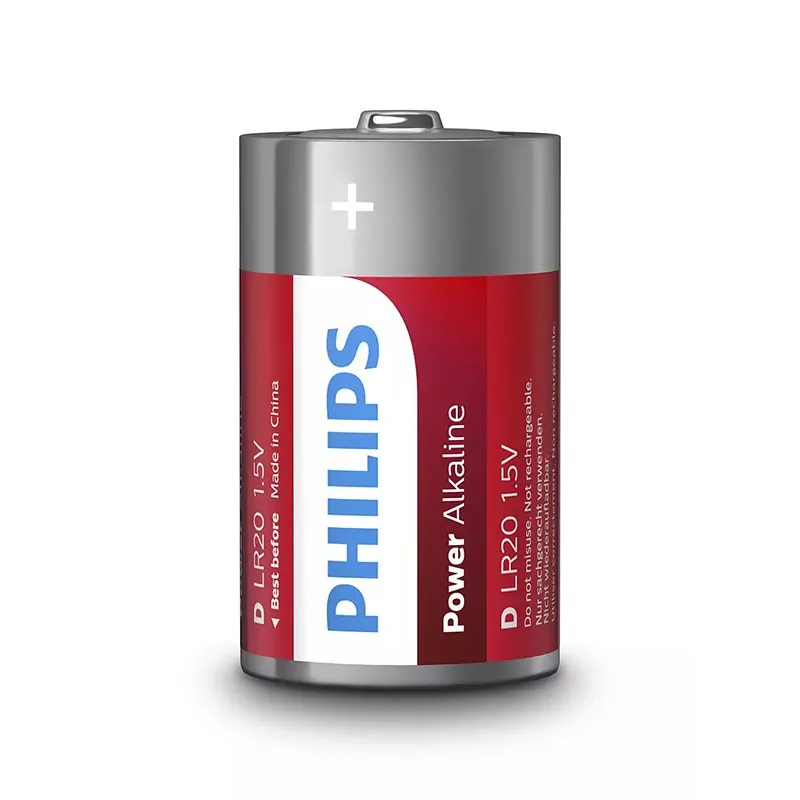 Baterie Power Alkaline LR20 D Blister 2 Buc Philips