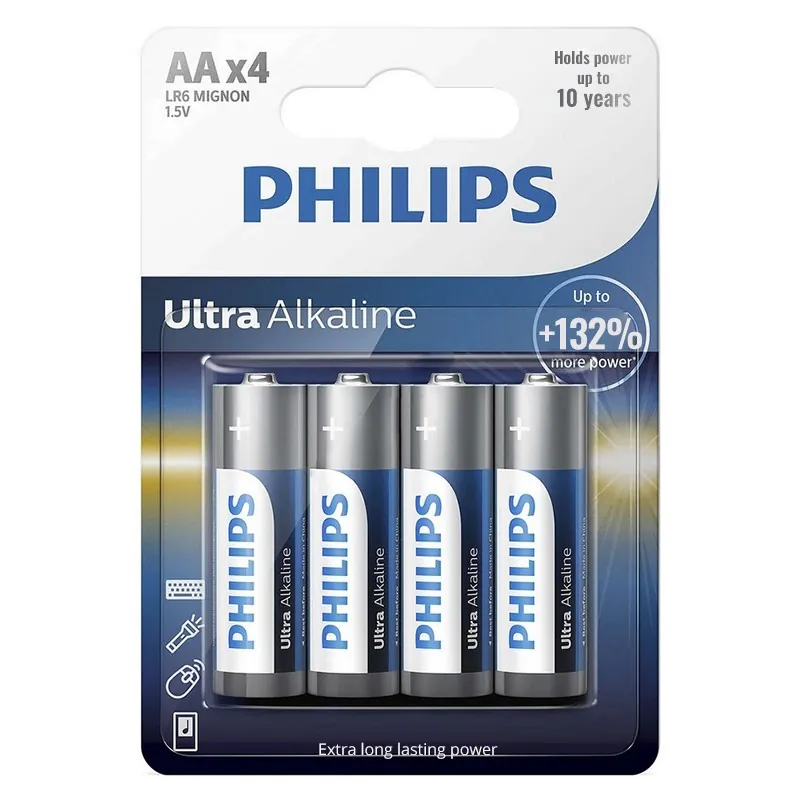 Baterie Ultra Alkaline LR6 AA Blister 4 Buc Philips