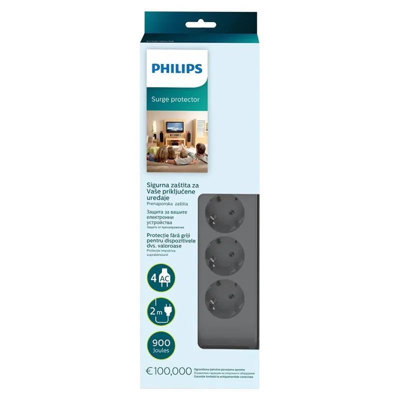 Prelungitor Surge Protector 4 Prize Philips
