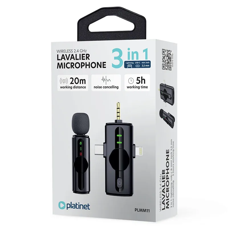 Microfon Lavaliera 3 in 1