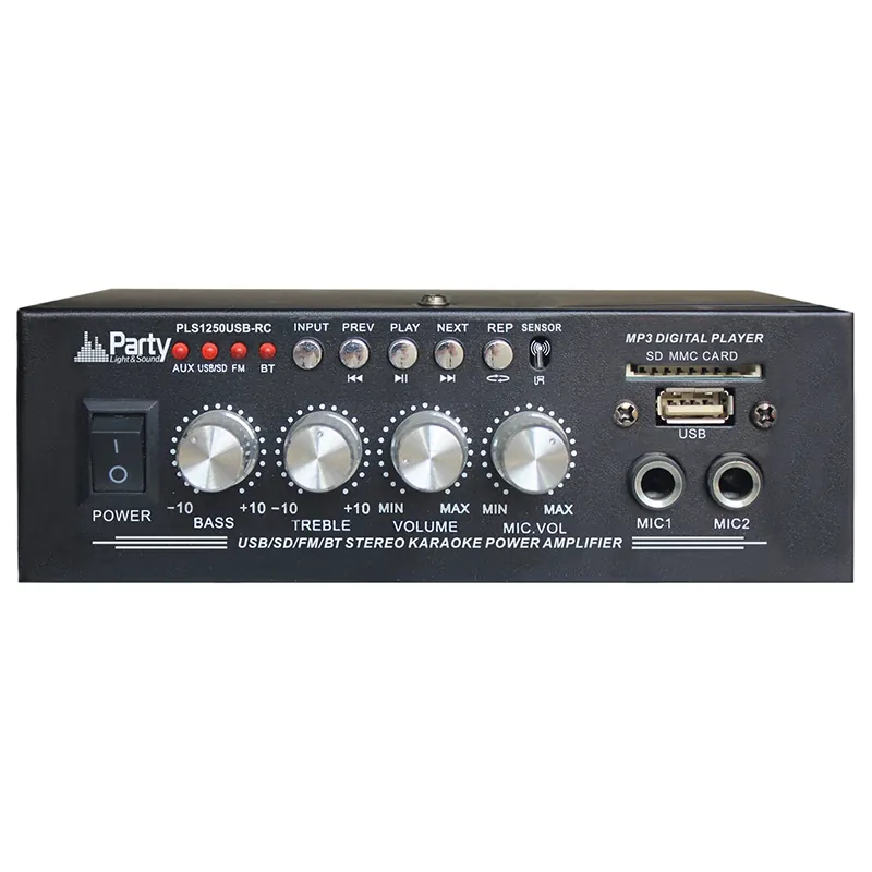 Amplificator Karaoke 2X25W cu Bluetooth/USB/SD/AUX si Telecomanda