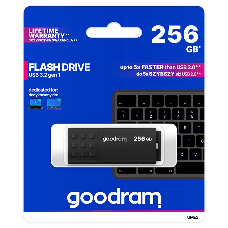 Flash Drive 256GB USB 3.2 UME3 Goodram