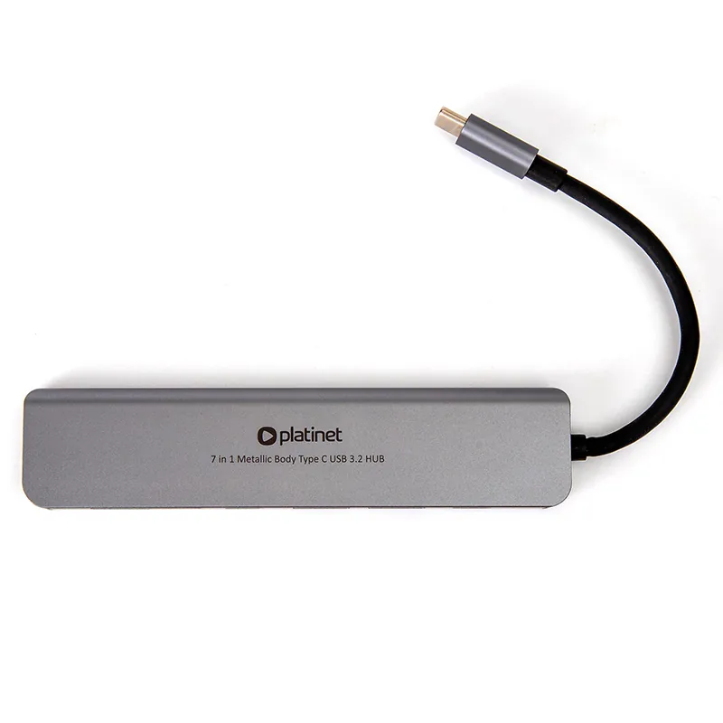 Hub 7 in 1 USB-C PD 100W Aluminiu Platinet