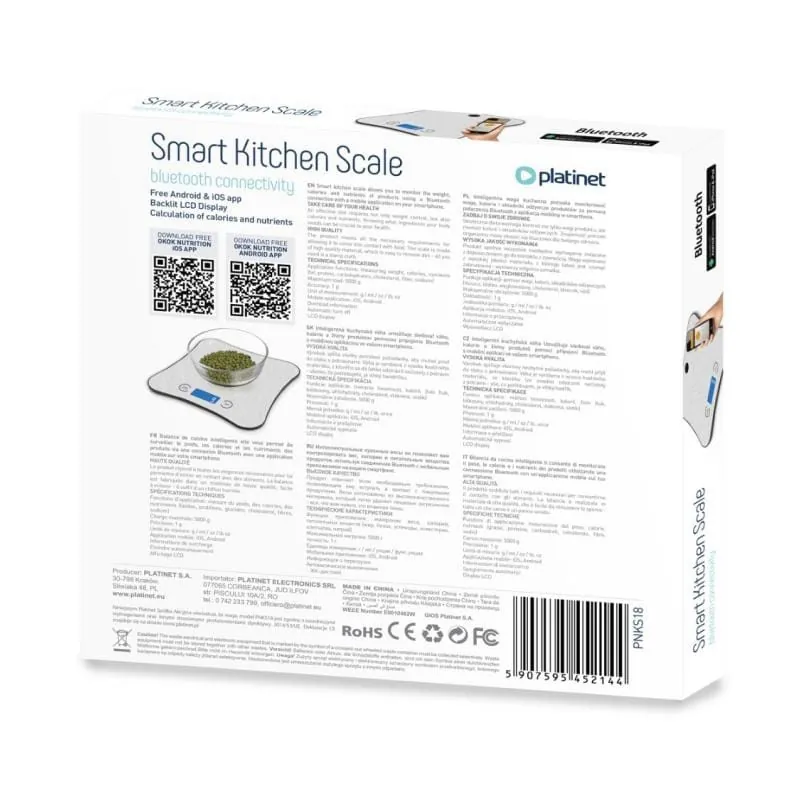 Cantar Bucatarie Smart Platinet