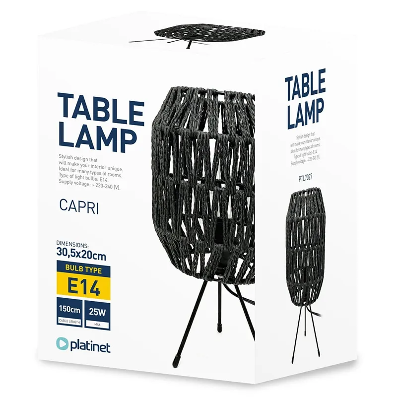 Veioza Rattan Capri Platinet