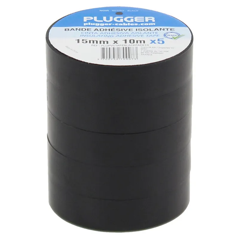 Set 5BUC Banda Izolatoare Neagra 10M X 15MM
