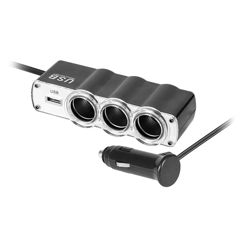 Splitter Bricheta Auto X3 cu USB si Cablu Peiying