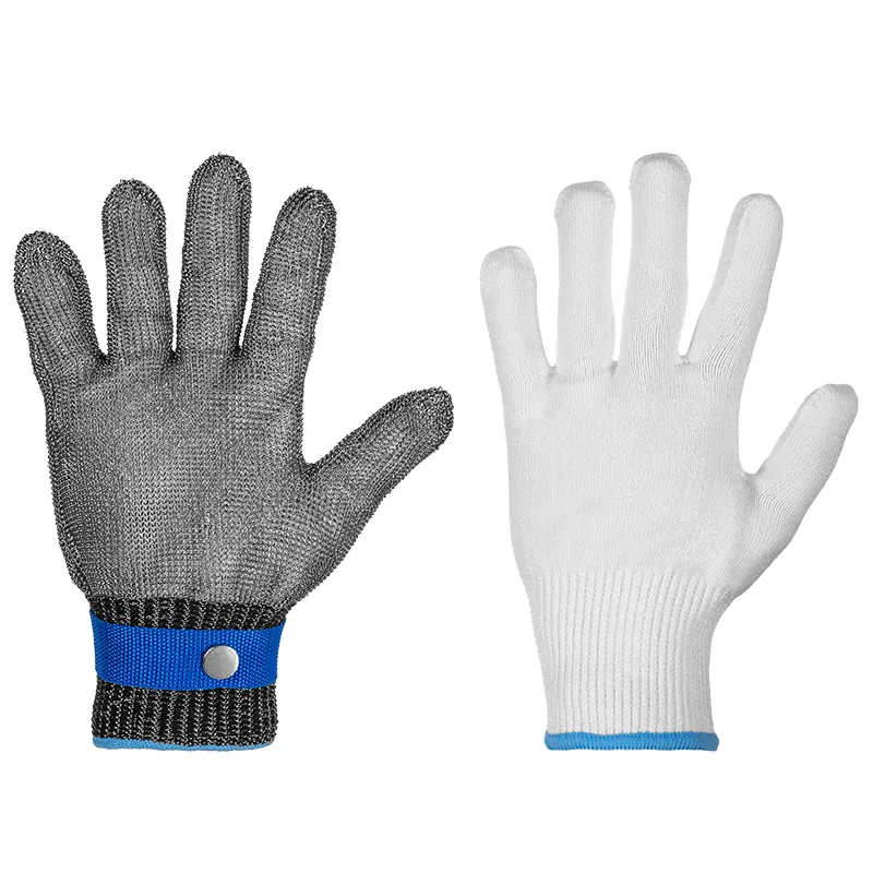 Set Manusa Rezistenta la Taiere Inox/Bumbac L Rebel