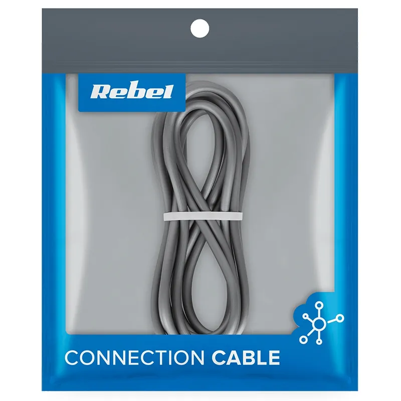 Cablu USB Tip C - USB Tip C 65W 100 CM Negru Rebel