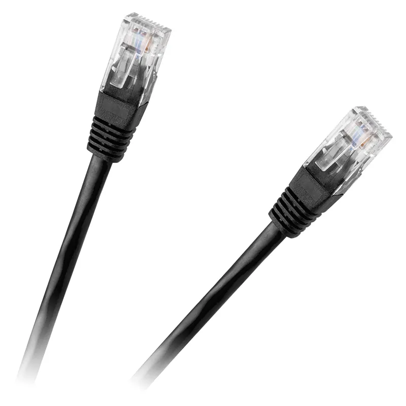 Cablu Patchcord UTP CAT6 10M Negru Rebel