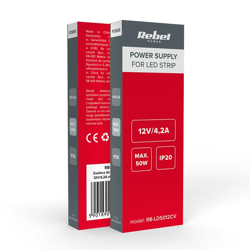Alimentator Banda LED IP20 12V 4.2A 50W Rebel