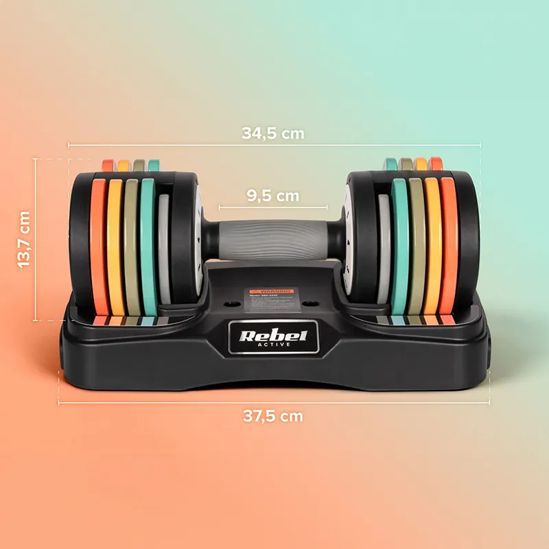 Set 2X Gantera Fonta Reglabila 1KG 2X10KG Rebel Active