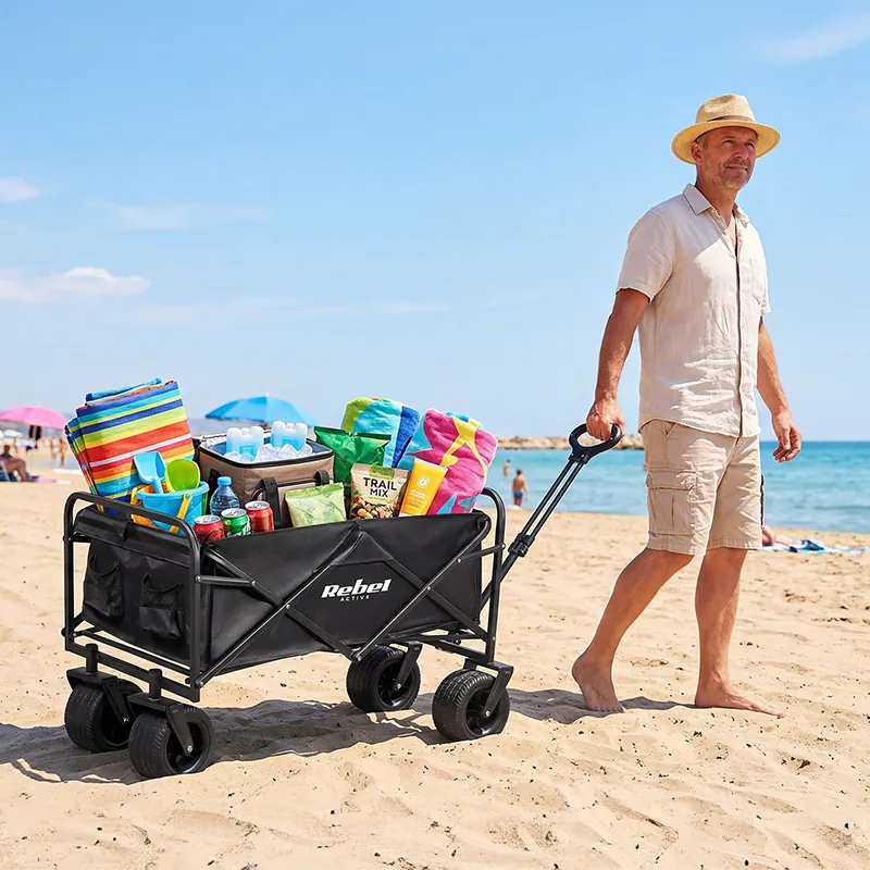 Carucior Plaja 150L 100KG Blocare Roti Rebel Active