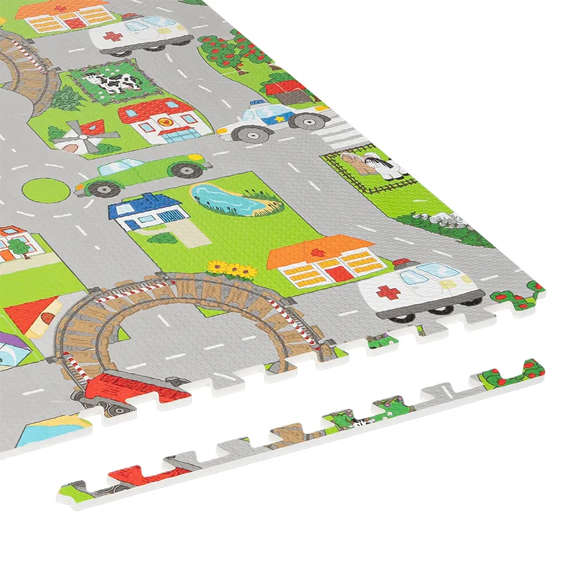 Covoras Educativ Puzzle 120X120CM Masini Rebel