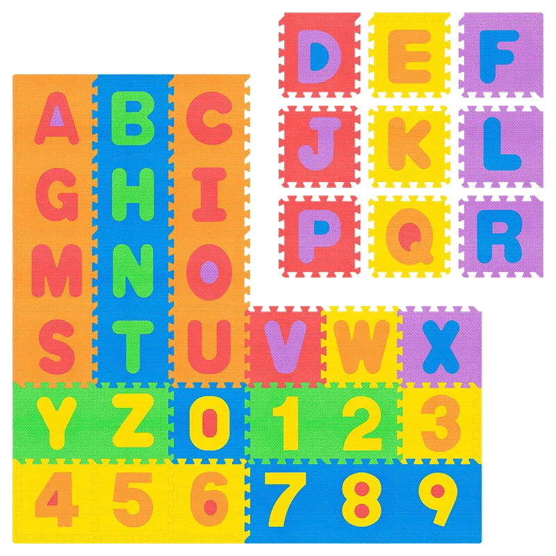 Covoras Educativ Puzzle 180X180CM Alfabet Rebel