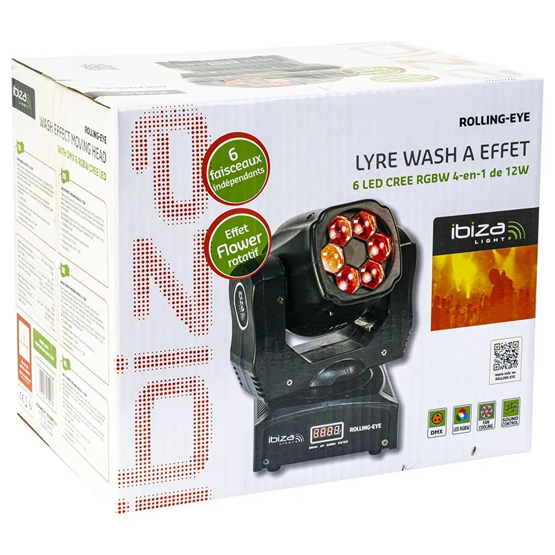 Moving Head 6X12W Rgbw