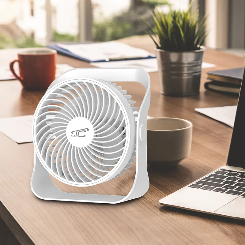 Ventilator 5.6" 5W Portabil cu Acumulator 2000MAH - Alb