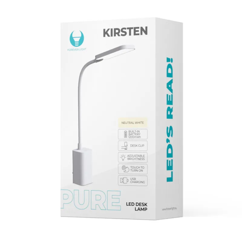 Lampa LED de Birou 6W cu Prindere de Masa/Birou - Alb