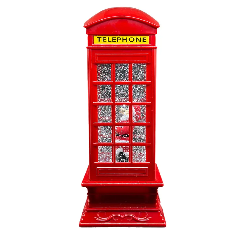 Decoratiune Craciun Iluminat Model Cabina Telefonica 105X105X260MM