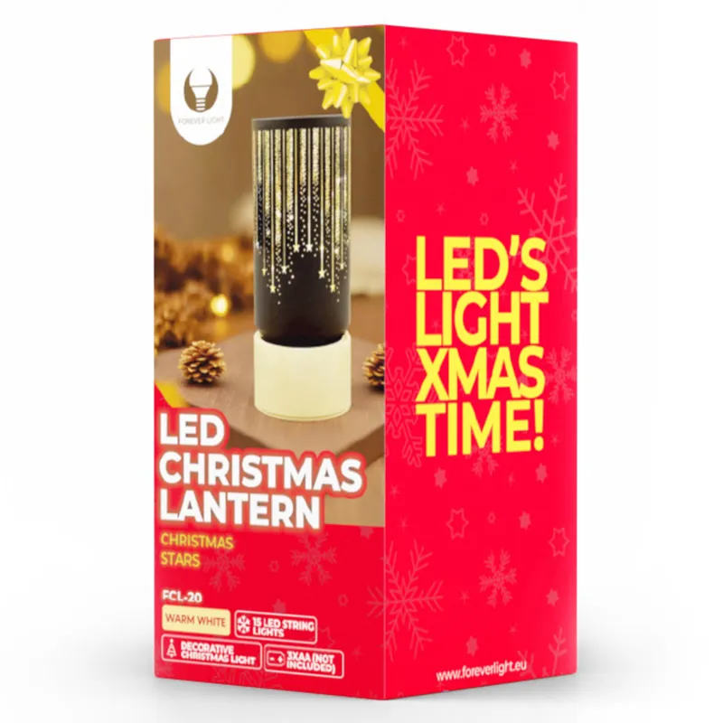 Lampa LED Model Craciun - Negru/Auriu