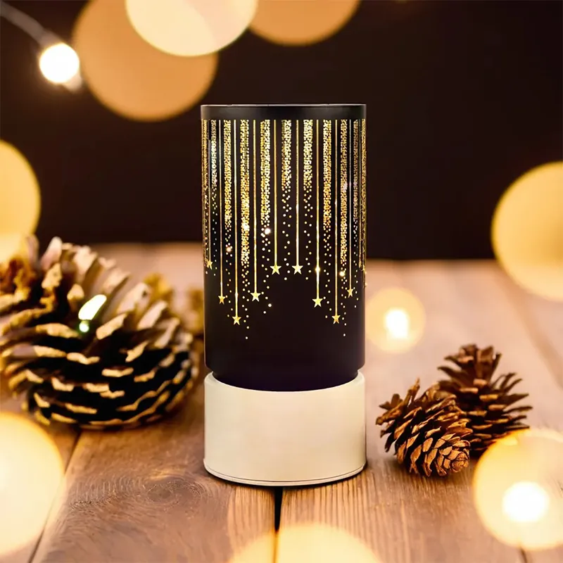 Lampa LED Model Craciun - Negru/Auriu