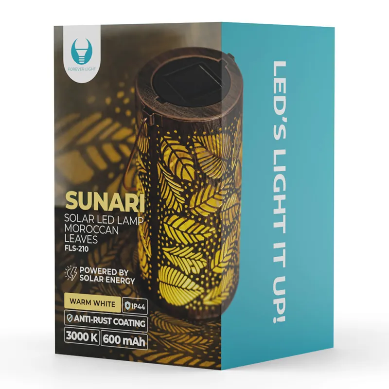 Lampa LED cu Incarcare Solara 3000K Maroccan Leaves