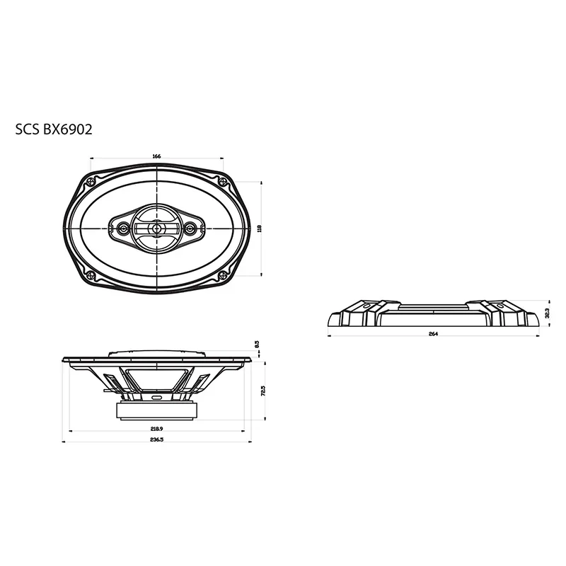 Difuzoare Auto 4 Cai 6X9 Inch Sencor