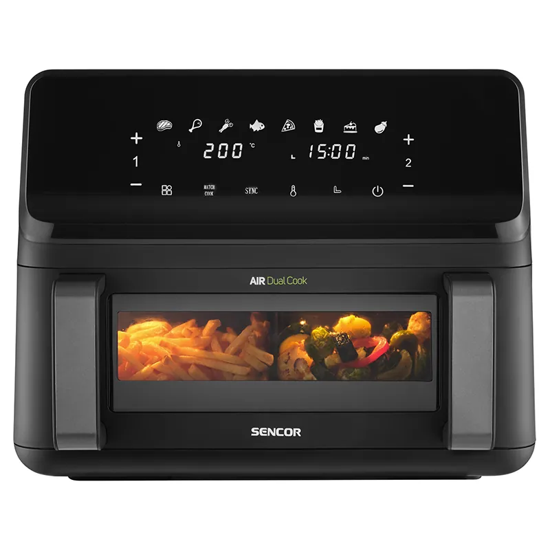 Friteuza Dubla Digital Airfryer 2X4.5 L 2700W Sencor