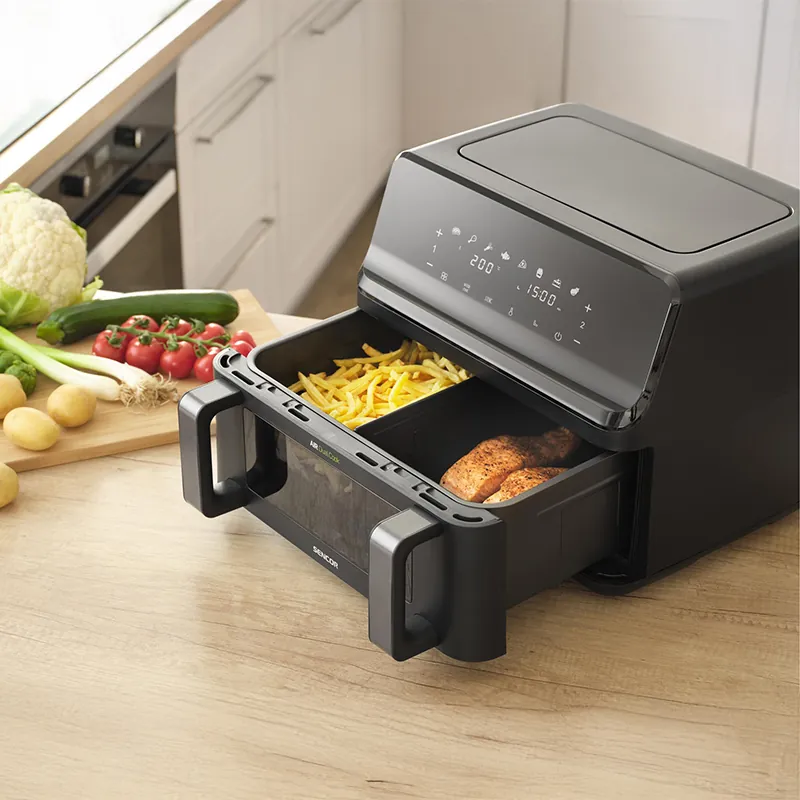 Friteuza Dubla Digital Airfryer 2X4.5 L 2700W Sencor