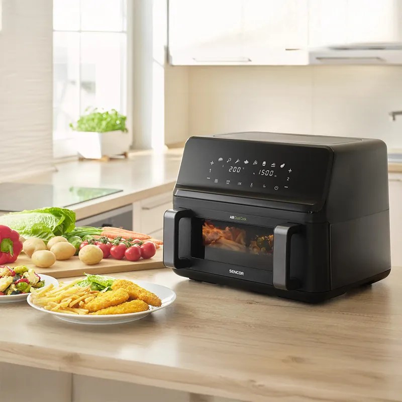 Friteuza Dubla Digital Airfryer 2X4.5 L 2700W Sencor
